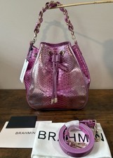 Brahmin Melinda Bucket Bag Rosewater Akoni Shoulder Tote NWT picture