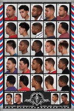 24 X 36 MODERN BARBER SHOP SALON HAIR CUT FOR MEN CHART POSTER #1 picture