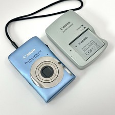 RARE Y2K CANON POWERSHOT SD1300 IS DIGITAL BABY BLUE CAMERA PC1469 TESTED picture