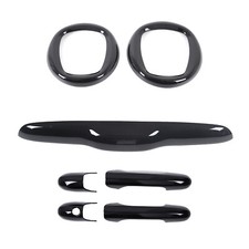 Gloss Black Front Door Handle Badge Cover Trim Kits For Fiat 500 2010-2023 7PCS picture