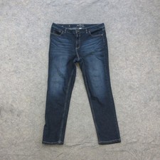 Ruff Hewn Jeans Women's Dark Wash Size 16 Stretch Denim Straight Leg picture