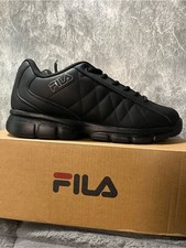 FILA Men's Quilted All-Black Low-Top Sneakers picture