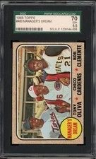 1968 Topps Manager’s Dream w/ Clemente & Oliva #480 SGC 5.5 picture