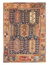 5 x 7 ft Navy Blue Afghan Hand Knotted Veg dyes Wool Tribal Area Rug picture