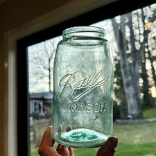 Ball Mason Early Triple L Jar With Error A Is Upside Down V Rare Unusual Mold picture