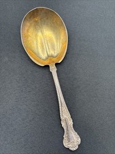 Vintage Gorham Sterling Silver Cambridge Gold Wash Preserve/Berry Spoon 54g picture