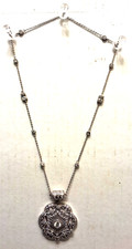 SGND JOSEPH ESPOSITO ESPO 925 CZ EXQUISITE STERLING SILVER NECLACE/PENDANT 22.3G picture