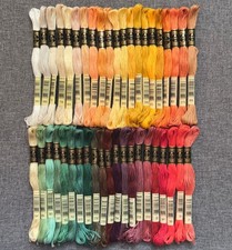 Lot of 40 new • DMC cotton embroidery thread floss skeins • autumn colors picture