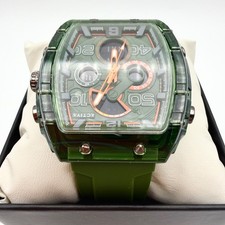 NEW INVICTA x ACTIVA Men's Tonneau Green Orange Architectural Watch X-Large 45MM picture