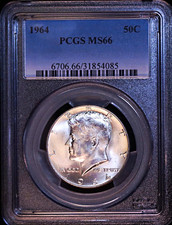 1964 P Kennedy Half Dollar 50C PCGS MS66,   picture