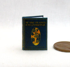 SONGS AND SONNETS OF WILLIAM SHAKESPEARE 1:12 Scale Miniature Readable Book picture