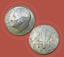 1946 P Roosevelt Dime 90% Silver Circulated picture