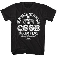 CBGB & OMFUG T-Shirt Mens Punk Rock 315 Bowery Street NYC picture