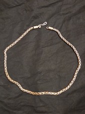 Vintage Taxco Mexican Sterling Silver Wheat Chain Necklace 21