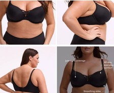 38DDD TORRID XO Plunge Push-Up Smooth Bra 360° Back Smoothing CURV Supports Blak picture