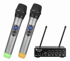 FIFINE K036 UHF Dual Channel Wireless Handheld Microphone System 2 Microphone picture
