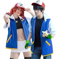 Kids Adults Trainer Anime Ash Ketchum Costume for Kids Halloween Party Cosplay picture