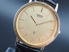 Vintage 1989 Seiko Chariot 7820-8030 Gold Quartz Mens Watch JAPAN picture