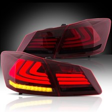 Red LED Tail Lights For 2013-2017 Honda Accord 4door Sedan Red Brake Lamps picture