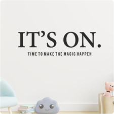 It'S on Time to Make the Magic Happen Wall Sticker Inspirational Wall Decal Moti picture