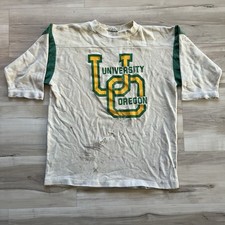 True Vintage Oregon Ducks Shirt OU Oregon University 60s-70s Medium picture