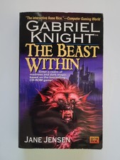 1998 GABRIEL KNIGHT THE BEAST WITHIN JANE JENSEN PAPERBACK ROC GAME TIE IN VG picture