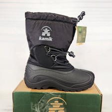 2 BIG KIDS - Kamik North Pole WATERPROOF INSULATED Snow Boots - Black picture