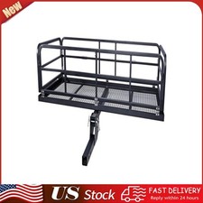 750 Lbs Folding Hitch Cargo Carrier Heavy Duty Steel Basket 2