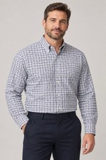 NEW- Kirkland Signature Men’s XXL 18.5 34/35 Blue Check Non-Iron Dress Shirt NWT picture