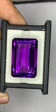 AAA 103 Ct Large Violet Amethyst Emerald Cut Loose Gemstone Birthday Gift picture