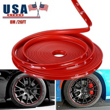 8M Car Wheel Hub Rim Edge Protector Ring Tire Guard 26Ft in Red Color picture