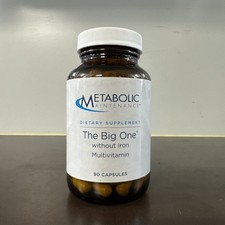 Metabolic Maintenance 90 Capsules The Big One Daily Iron Free Multivitamin 3/27 picture