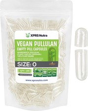 Size 0 Plantcaps Clear Empty Pullulan Vegan/Vegetable Vegetarian Pill Capsules picture