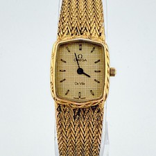 Vintage 1985 OMEGA De Ville Cal.1455 791.08880 16mm Gold Quartz Women's Watch picture
