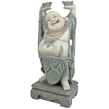 Elegant 26-Inch Jolly Hotei Laughing Buddha Statue for Indoor/Outdoor Bliss picture