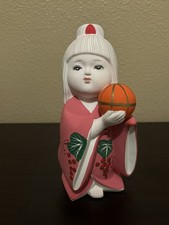 Beautiful Vintage Hand Painted Japanese Hakata Doll Clay Figurine Fukuoka Japan picture