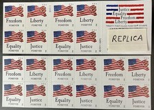 US REPLICA  of Flag Booklet Pane of 20 Forever Stamps MNH.  picture