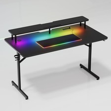 GTRACING GTZ-510-RGB Lumina Elite LED Gaming Desk, Integrated RGB Lighting, picture