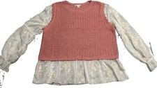 NWOT  Cato Sweater Over Blouse Combo Women picture