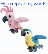2 Pack Rechargeable Cockatoo & Blue Parrot Interactive Slap Bracelet Birds picture