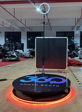 360 Photo Video booth Platform with Rotating Camera Wedding Party Rent picture