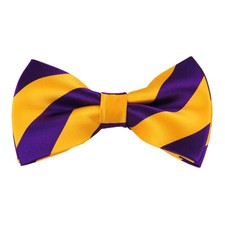 Romario Manzini® Men's collegiate Stripe Pre-Tied Bow Tie (23 colors) picture