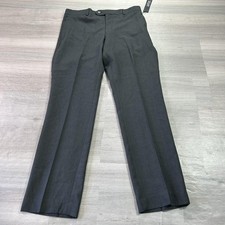 NEW APT.9 Pants Mens 30x30 Gray Extra Slim Fit Dress Herringbone Flat Front picture