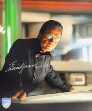 Signed Edward James Olmos Battlestar Galactica Adama 8x10 w/ Official Pix COA picture