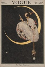 1917 Vogue Crescent Moon Fashion Cover Poster 24x36 Vintage Art Deco Print picture
