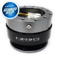 RARE NRG QUICK RELEASE GEN 2 GUN METAL BODY - BLACK RING + HARDWARE SRK-200GM-BK picture