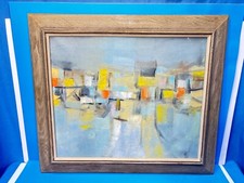 VTG 1957 MCM Oil Painting 