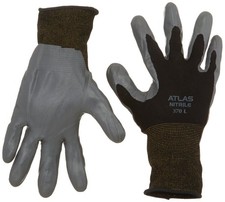 12 Pack - SHOWA Atlas 370 Black Work Gloves - Large picture