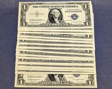 FR. 1618 $1 1935-H Silver Certificate 51pc CONSEC Lot E-J Block Choice CU picture