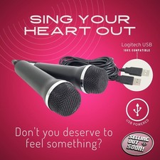 2 USB mics NEW OZI Microphone We Sing It Voice singing game PS4 PS3 Wii Xbox 360 picture